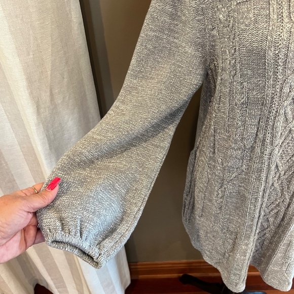 Style & Co. Gray & White Turtleneck Chunky Knit Tunic Sweater, Size XL - Picture 7 of 13